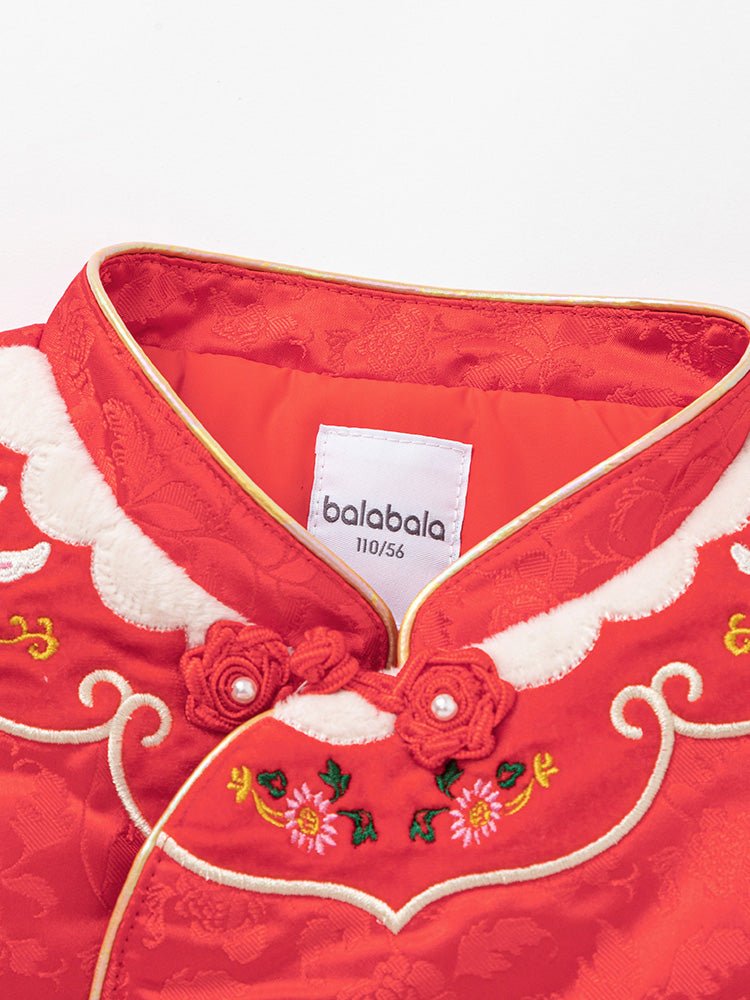 【線上專享】 balabala 童裝幼童女提花梭織馬甲 2-8歲 - balabala