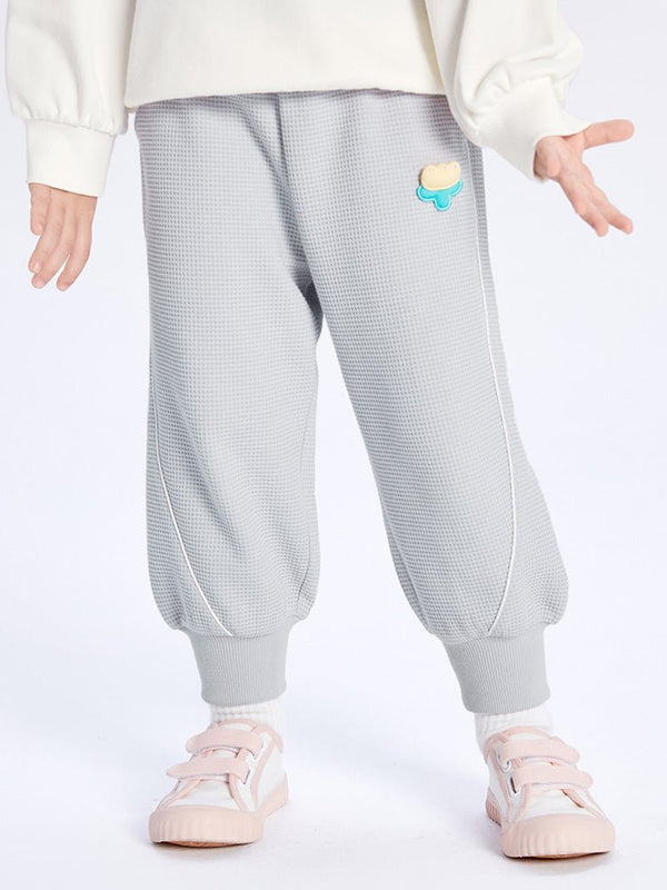 【線上專享】 balabala 童裝幼童女華夫格針織長褲 2-8歲 - balabala