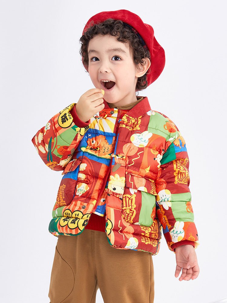 【線上專享】 balabala 童裝幼童中性生肖兔短羽絨服 2-8歲 - balabala