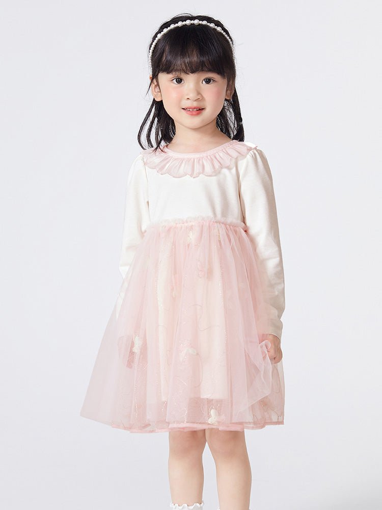 balabala 女幼童繡蝴蝶女幼童連衣裙 - balabala