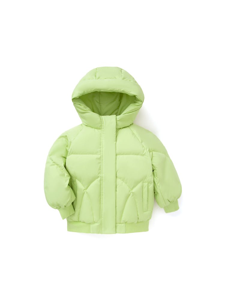 【網店專限】balabala 童装女中童糖果色泡泡袖造型連帽羽絨服 - balabala