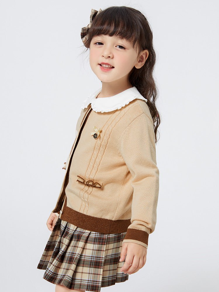 balabala 女幼童撞色女幼童毛衫 - balabala