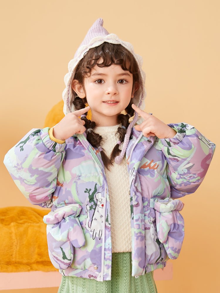 【網店專限】balabala 童装幼童可愛豹子圖案寬鬆羽絨服 - balabala