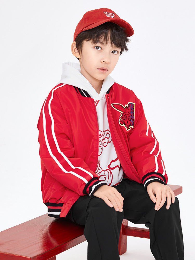 【線上專享】 balabala 童裝中童男梭織棉服 7-14歲 - balabala