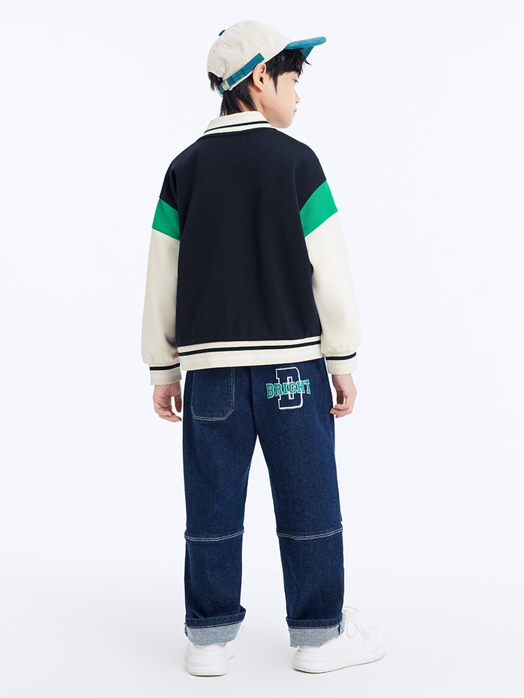 【線上專享】 balabala 童裝中童中性字母繡花針織便服 7-14歲 - balabala