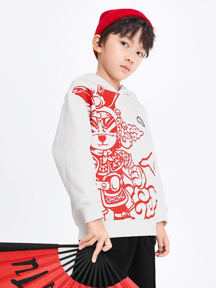 【線上專享】 balabala 童裝中童男帶帽衛衣 7-14歲 - balabala