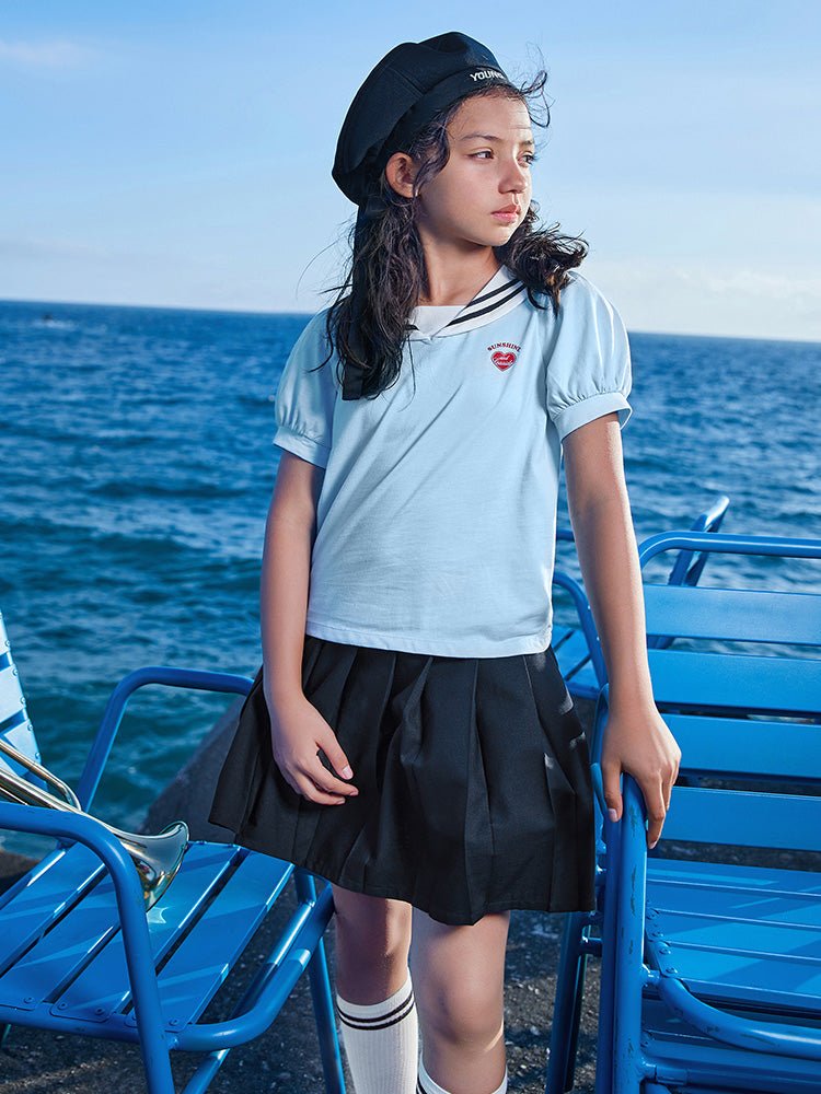 【網店專限】balabala 女童元氣學院風兩件套套裝 7-14歲 - balabala