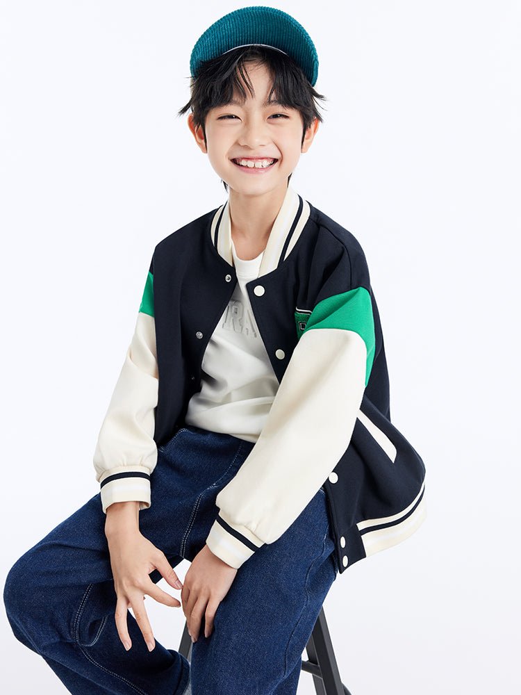 【線上專享】 balabala 童裝中童中性字母繡花針織便服 7-14歲 - balabala