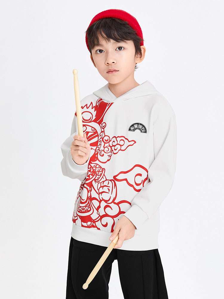 【線上專享】 balabala 童裝中童男帶帽衛衣 7-14歲 - balabala