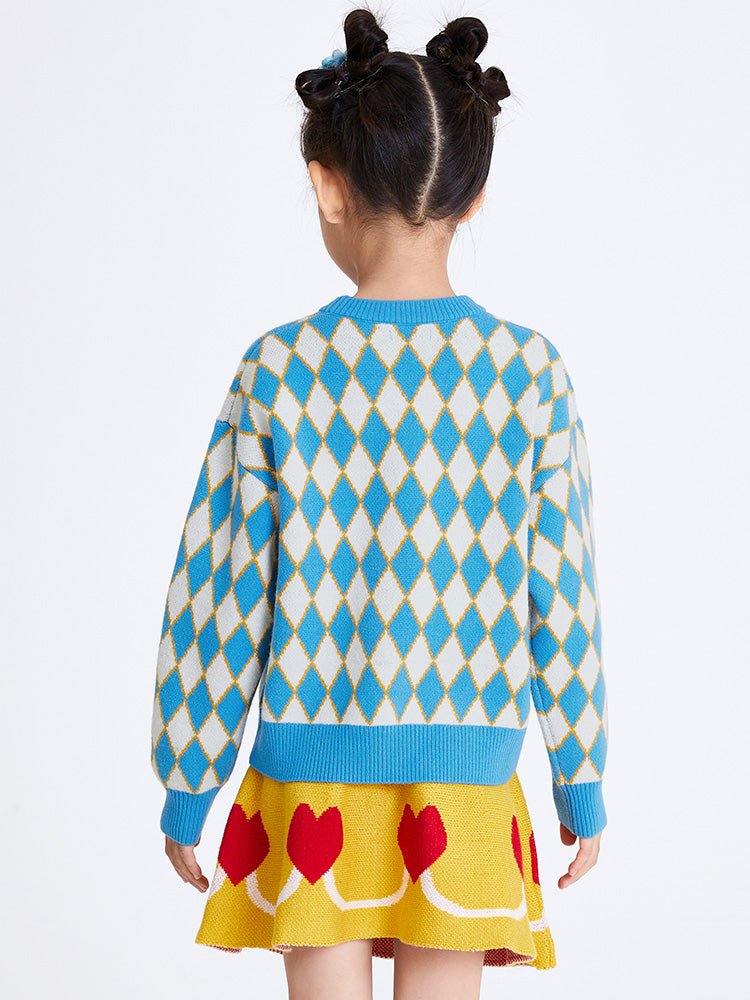 【線上專享】 balabala 童裝中童女小兔圓領毛衫 7-14歲 - balabala
