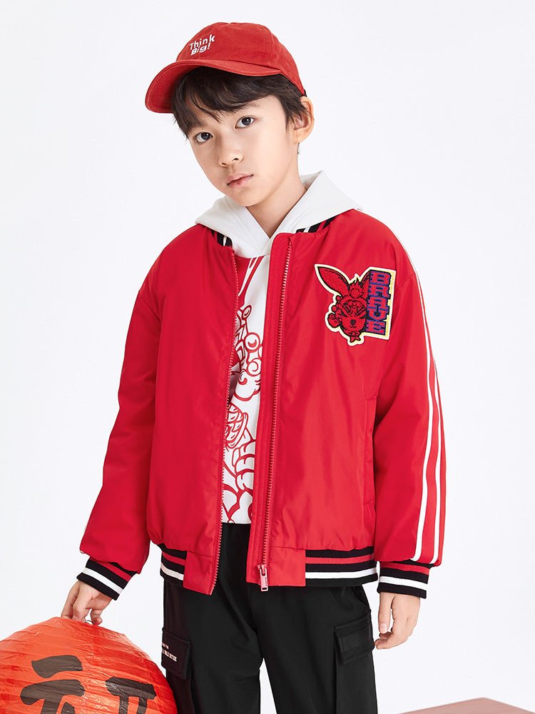 【線上專享】 balabala 童裝中童男梭織棉服 7-14歲 - balabala