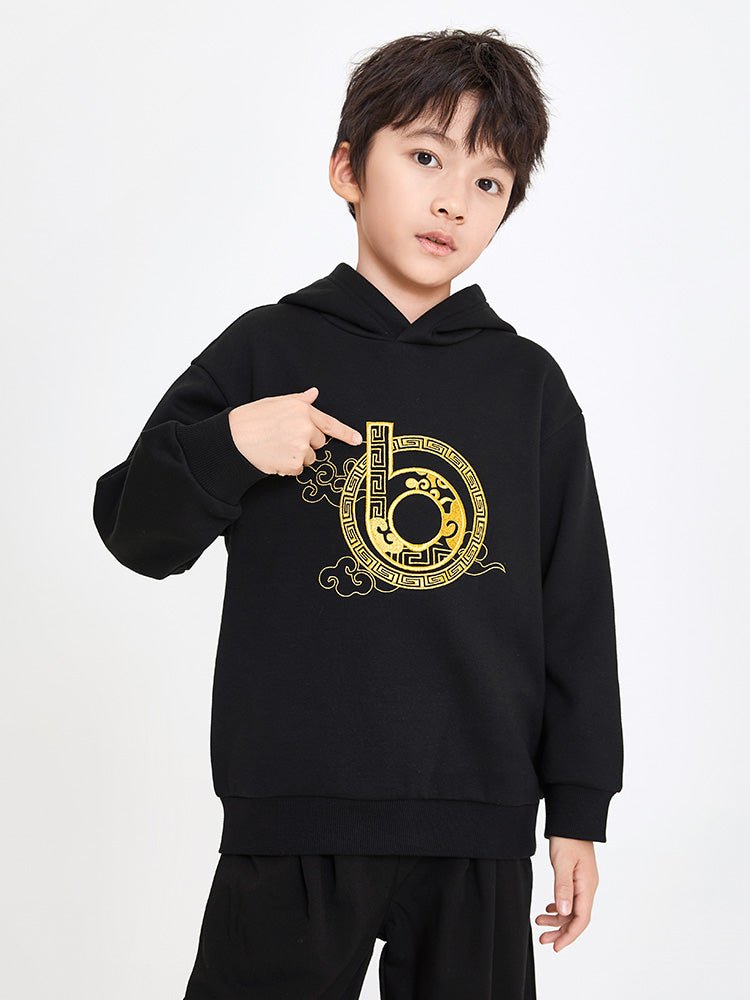 【線上專享】 balabala 童裝中童男帶帽衛衣 7-14歲 - balabala