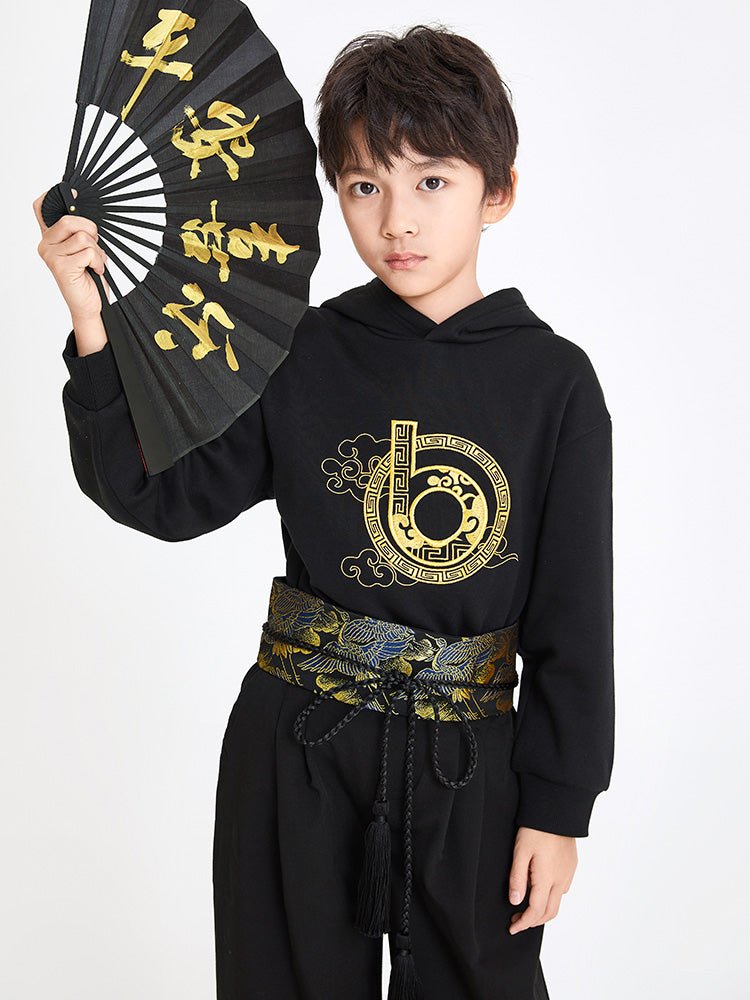 【線上專享】 balabala 童裝中童男帶帽衛衣 7-14歲 - balabala