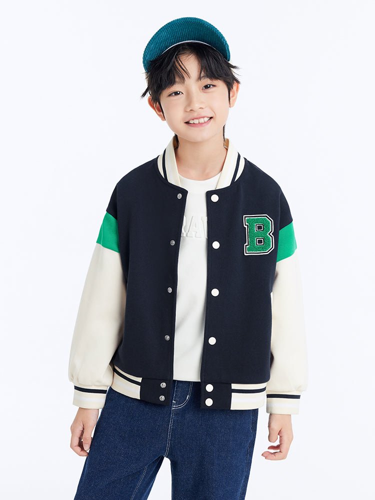 【線上專享】 balabala 童裝中童中性字母繡花針織便服 7-14歲 - balabala