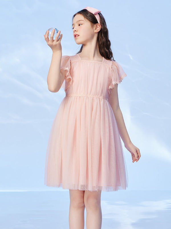 【網店專限】balabala 童裝女童網紗蕾絲公主連衣裙 7-14歲 - balabala