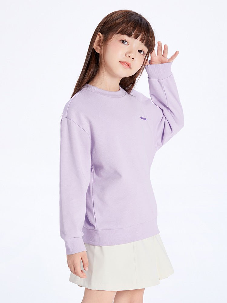 【線上專享】 balabala 童裝中童中性圓領衛衣 7-14歲 - balabala