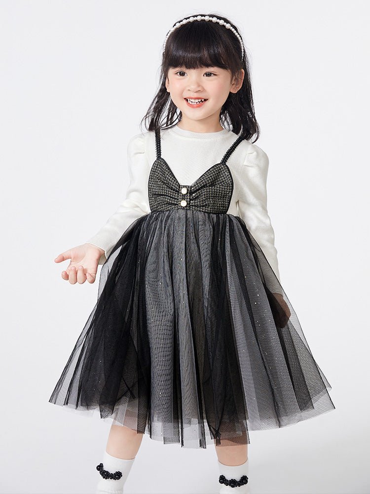 balabala 女幼童蝴蝶結女幼童連衣裙 - balabala