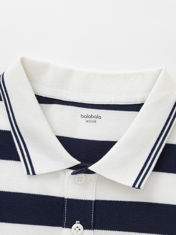 【網店專限】balabala 男童polo衫休閒涼感短袖T恤童裝 7-14歲 - balabala