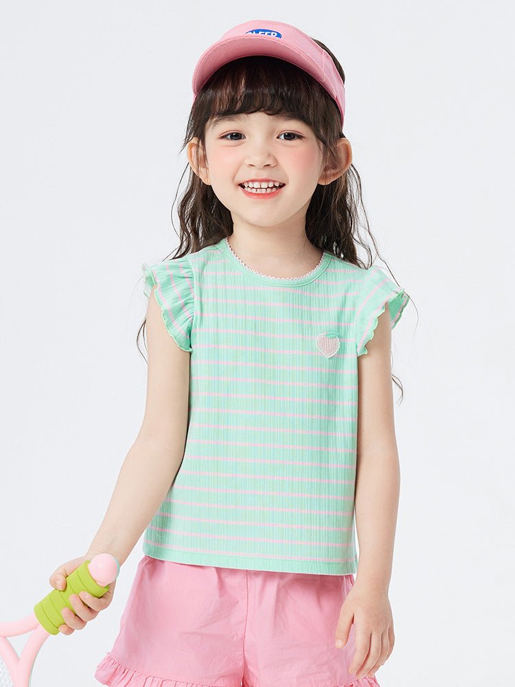 【網店專限】balabala 針織短袖T恤女童 2-8歲 - balabala