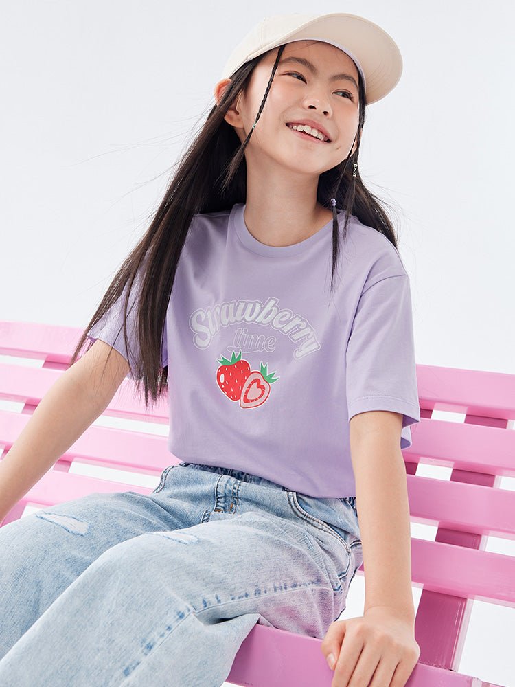 【網店專限】balabala 兒童印花短袖女童T恤 7-14歲 - balabala