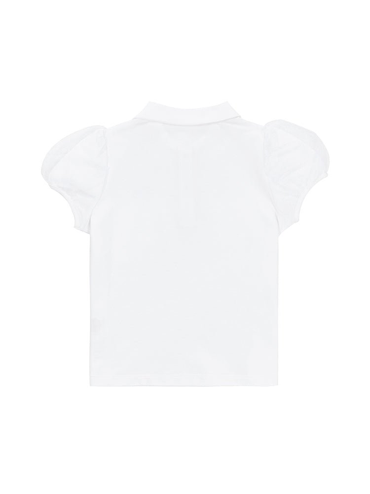 balabala 女中童淨色翻領短袖T恤 7-14歲 - balabala