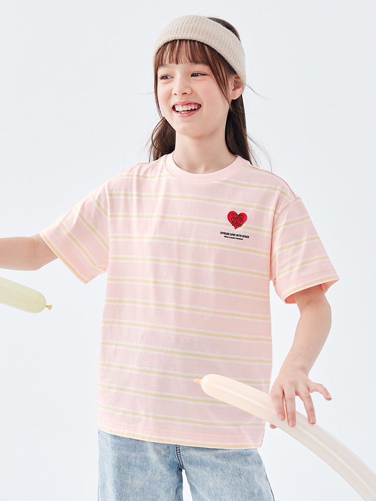 【網店專限】balabala 純棉短袖條紋親子T恤 7-14歲 - balabala