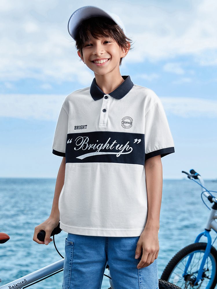 【網店專限】balabala 童裝學院風涼感短袖T恤 7-14歲 - balabala