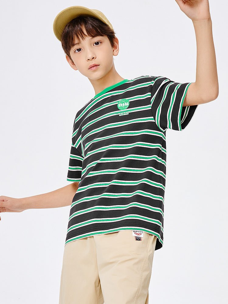 【網店專限】balabala 純棉短袖條紋親子T恤 7-14歲 - balabala