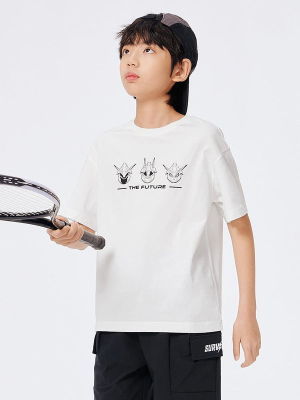 【網店專限】balabala 純棉印花親子休閒T恤短袖 7-14歲 - balabala