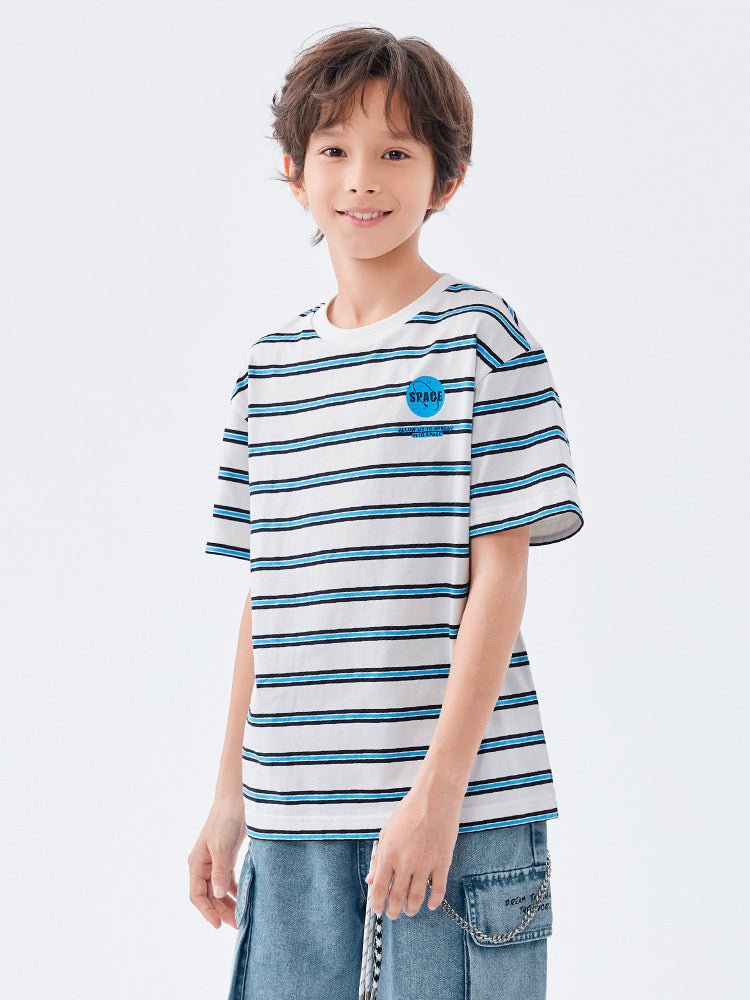 【網店專限】balabala 純棉短袖條紋親子T恤 7-14歲 - balabala