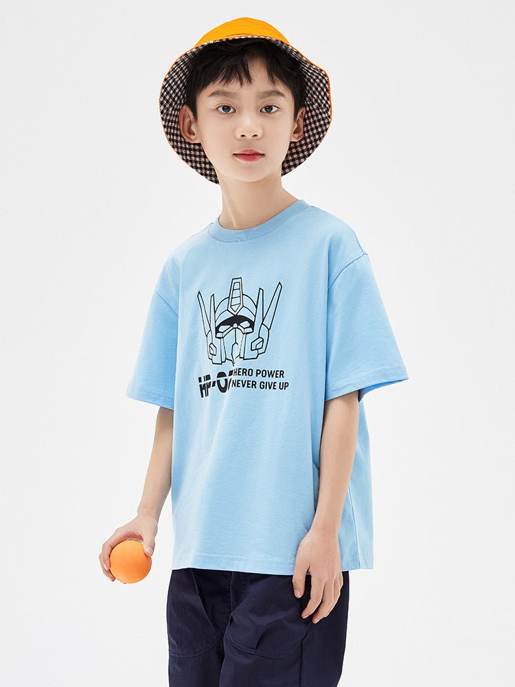 【網店專限】balabala 童裝男童純棉印花親子休閒T恤 7-14歲 - balabala