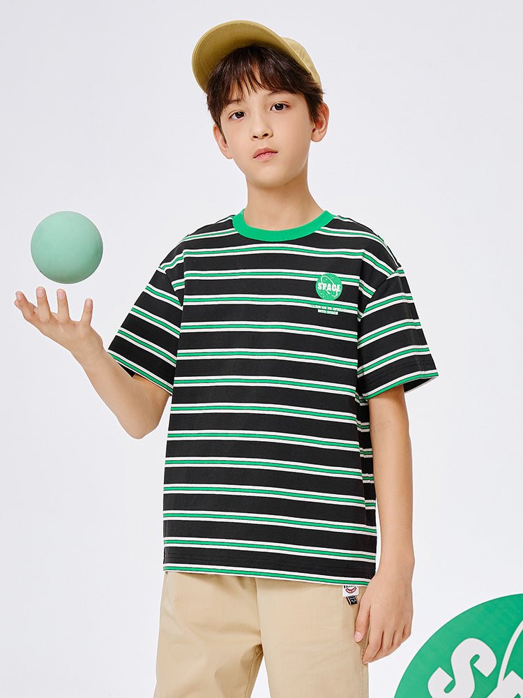 【網店專限】balabala 純棉短袖條紋親子T恤 7-14歲 - balabala