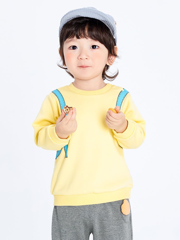 balabala 男嬰童可愛動物圓V領長袖T恤 0-3歲 - balabala