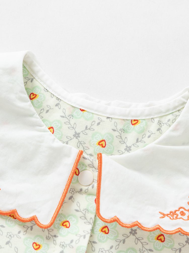Balabala童裝女嬰童碎花圖案梭織連體衣0-2歲 - balabala