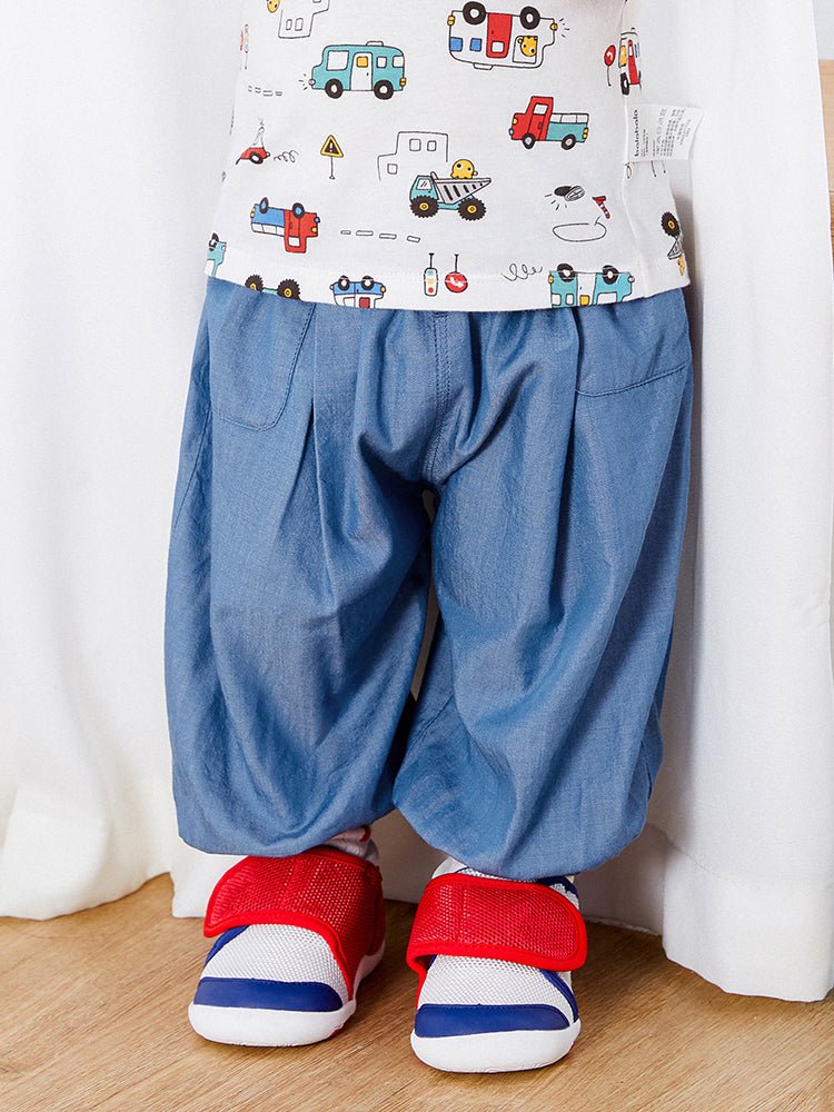 Balabala童裝男嬰童格子梭織長褲0-4歲 - balabala