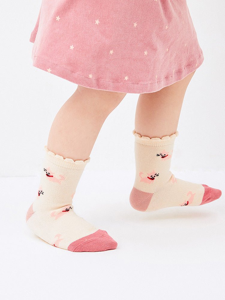 嬰幼童HOME多色印花襪子 - balabala