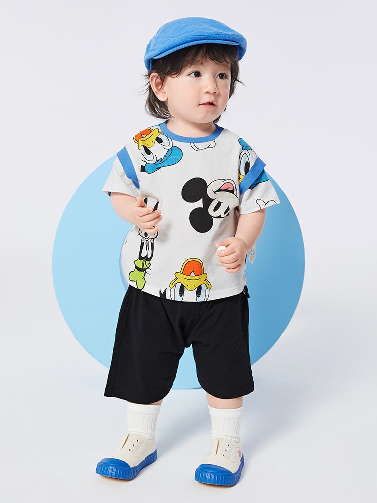 【網店專限】【迪士尼IP】balabala 洋氣童裝萌趣短袖套裝 0-3歲 - balabala
