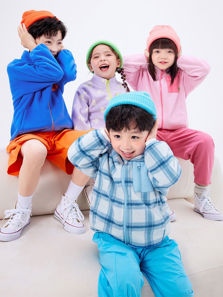 中幼童口袋圓領搖粒絨便服 - balabala