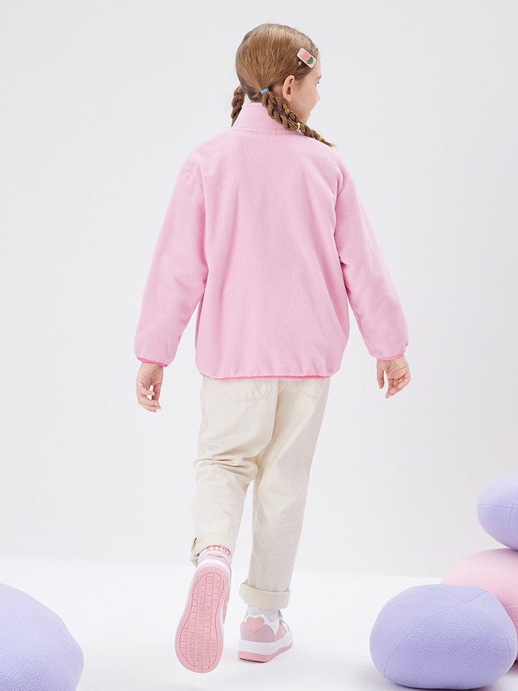 中幼童口袋圓領搖粒絨便服 - balabala