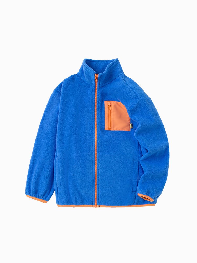 中幼童口袋圓領搖粒絨便服 - balabala