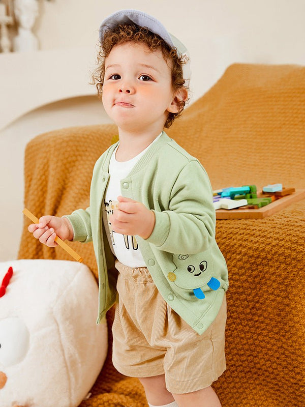 嬰童棒球貼布繡圓領便服 - balabala