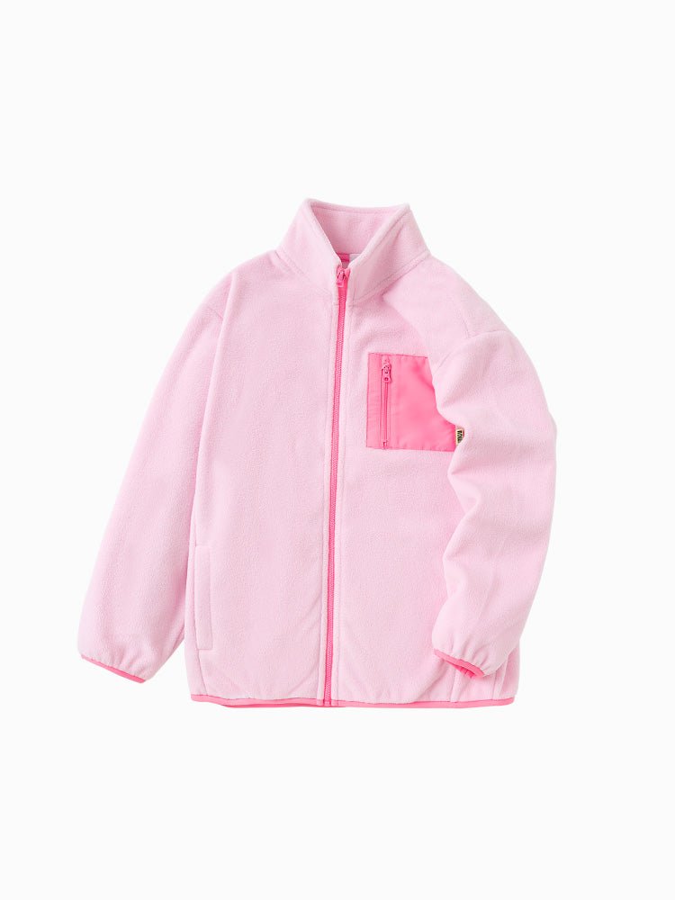 中幼童口袋圓領搖粒絨便服 - balabala