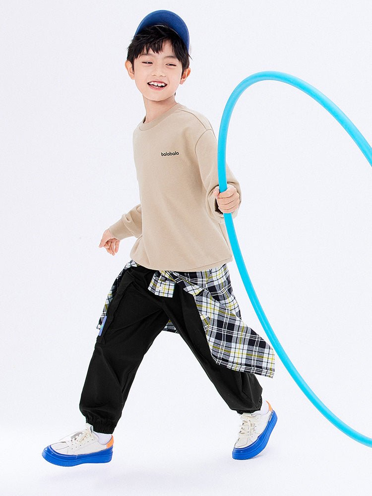 男幼童寬鬆工裝風長褲 - balabala